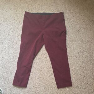 Women's Burgundy Stretch Pants